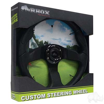 Steering Wheel, Formula GT Black Grip/Black Spokes 13" Diameter