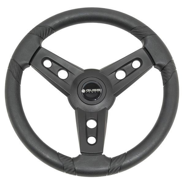Lugana Rigid Molding Steering Wheel (Black)(EZ-GO HUB)