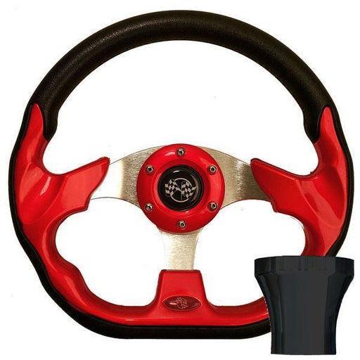 STEERING WHEEL KIT, RED/RACE 12.5 W/BLACK ADAPTER, CC PRECED