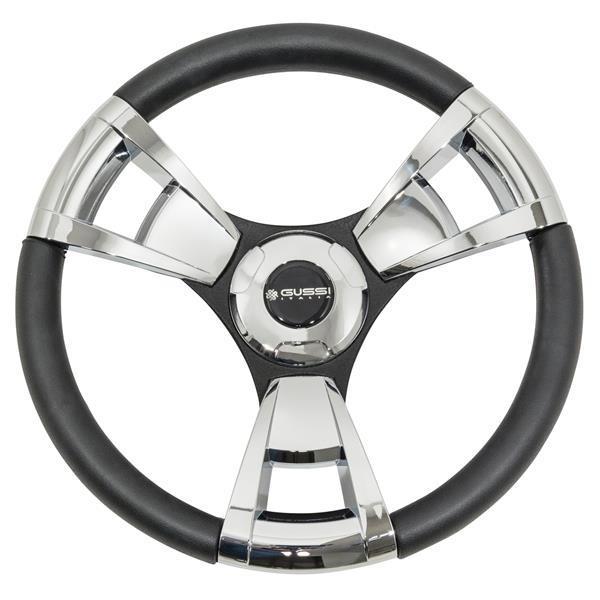Model 13 Soft Touch Steering Wheel (Chrome)(Club Car HUB)