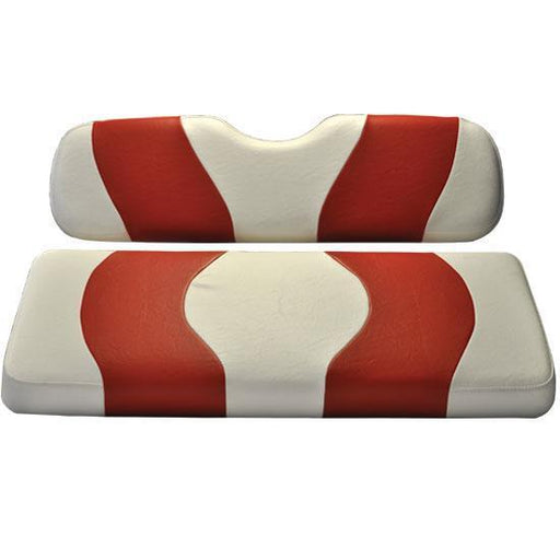 WAVE FRONT SEAT COVER TXT WHITE/RED