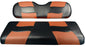 BLACK/MOROCCAN RIPTIDE TWO-TONE REAR SEAT CUSHION SET G150