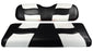 RIPTIDE Black/White Two-Tone Front Seat Covers for Star Cart