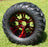 12" RED VAMPIRE WHEELS/RIMS and 22"x11"-12" MT TIRES (Set of 4)