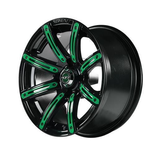 Green Inserts for Illusion 14x7 Wheel