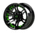 Green Inserts for Mirage 10x7 Wheel
