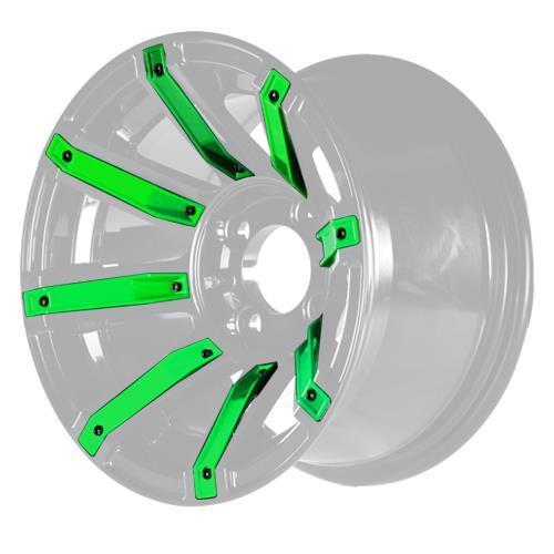 Green Inserts for Avenger 14x7 Wheel