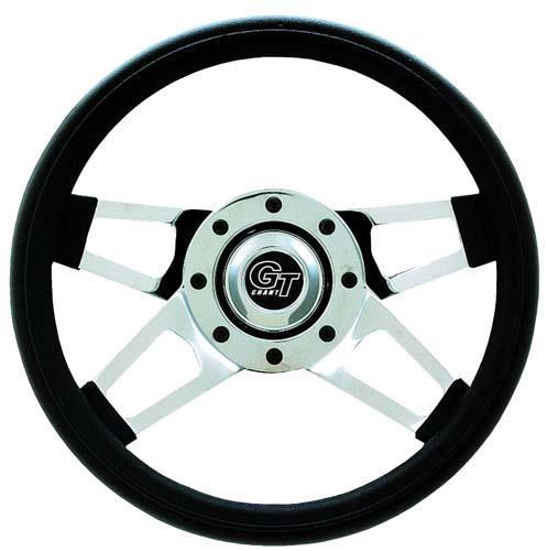 STEERING WHEEL CHALLENGER BLACK GRIP CHR SPOKES (440)