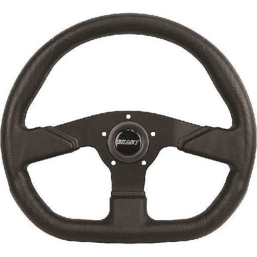 STEERING WHEEL, P&R FLAT BTM BLK, GRANT 689