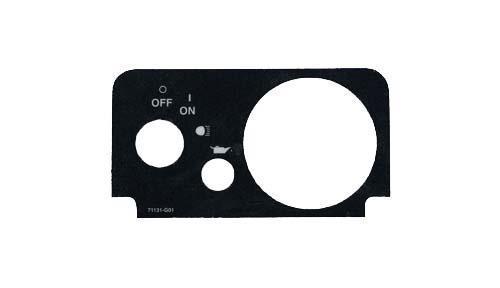 Console plate for fuel & oil light for TXT fleet 2010