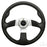 Steering Wheel, Formula GT Black Grip/Brushed Aluminum Spokes 13" Diameter