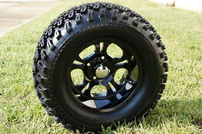 12" DARKSIDE WHEELS/RIMS and 23"x 10.5"-12" DOT ALL TERRAIN TIRES (Set of 4)