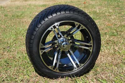 12" TERMINATOR WHEELS/RIMS and 215/40-12 LOW PROFILE TIRES (Set of 4)