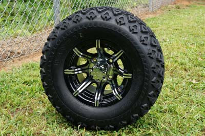 10" SPIDER WHEELS/RIMS and 20"x10"-10" DOT ALL TERRAIN TIRES (Set of 4)