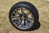 14" GUNMETAL VECTOR WHEELS and 205/30-14 DOT LOW PROFILE TIRES (SET OF 4)