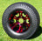 10" RED VAMPIRE WHEELS/RIMS and 20"x8"-10" DOT TURF TIRES (Set of 4)