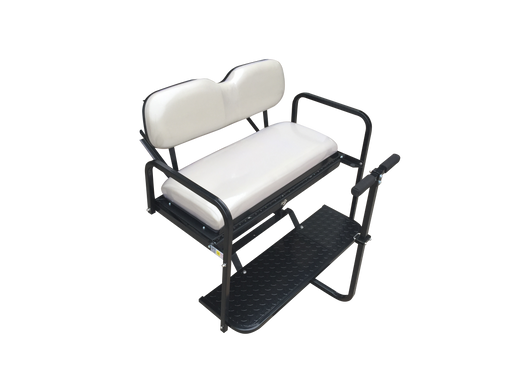 EZGO RXV Rear Flip Seat (Stone & Black Cushions)