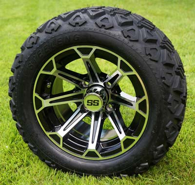 12" FANG WHEELS/RIMS and 20" DOT ALL TERRAIN TIRES (Set of 4)