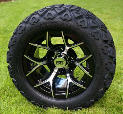 12" RALLY WHEELS/RIMS and 20" DOT ALL TERRAIN TIRES (Set of 4)
