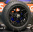 12" BLACK RALLY WHEELS/RIMS and 215/50-12 LOW PROFILE TIRES (Set of 4)