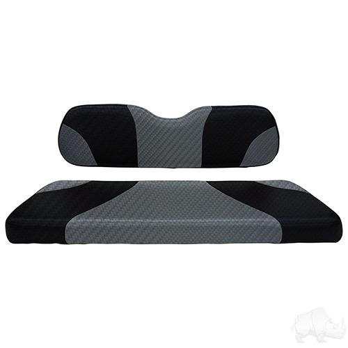 SEAT-001BGCF-S, Cushion Set, RHOX Rhino Seat Sport Black Carbon Fiber/Gray Carbon Fiber