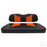 SEAT-021BO-R, Cushion Set, Front Seat Rally Black/Orange, Club Car DS