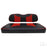 SEAT-021BR-R, Cushion Set, Front Seat Rally Black/Red, Club Car DS