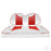 SEAT-031WR-R, Cushion Set, Front Seat Rally White/Red, Club Car Precedent