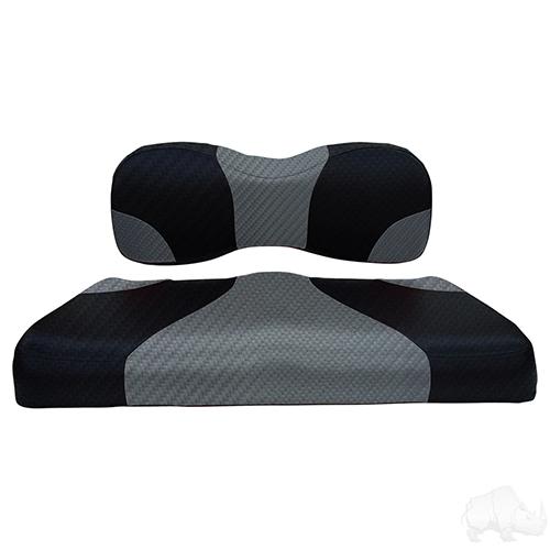SEAT-051BGCF-S, Cushion Set, Sport Black Carbon Fiber/Gray Carbon Fiber, Yamaha Drive