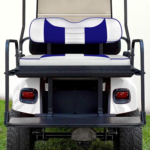 SEAT-311WBL-R, RHOX Rhino Seat Kit, Rally White/Blue, E-Z-Go TXT 96+