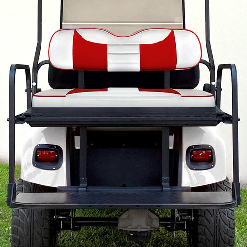 SEAT-311WR-R, RHOX Rhino Seat Kit, Rally White/Red, E-Z-Go TXT 96+