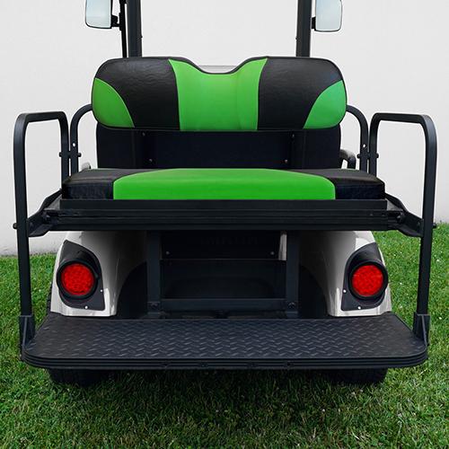 SEAT-455BG-S, RHOX Rhino Aluminum Seat Kit, Sport Black/Green, Yamaha Drive