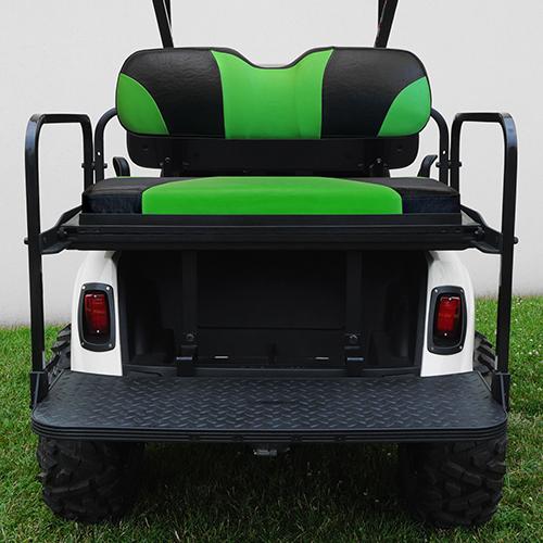 SEAT-465BG-S, RHOX Rhino Aluminum Seat Kit, Sport Black/Green, E-Z-Go RXV
