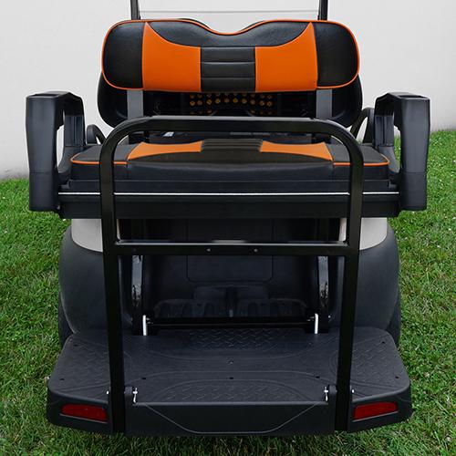 SEAT-531BO-R, RHOX Rhino Seat Kit, Rally Black/Orange, Club Car Precedent