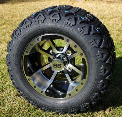 10" MACHINED BLACK STORM TROOPER WHEELS and 18" ALL TERRAIN TIRES (SET OF 4) 