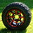 10" RED VORTEX WHEELS/RIMS and 18"x9"-10" DOT ALL TERRAIN TIRES (Set of 4)